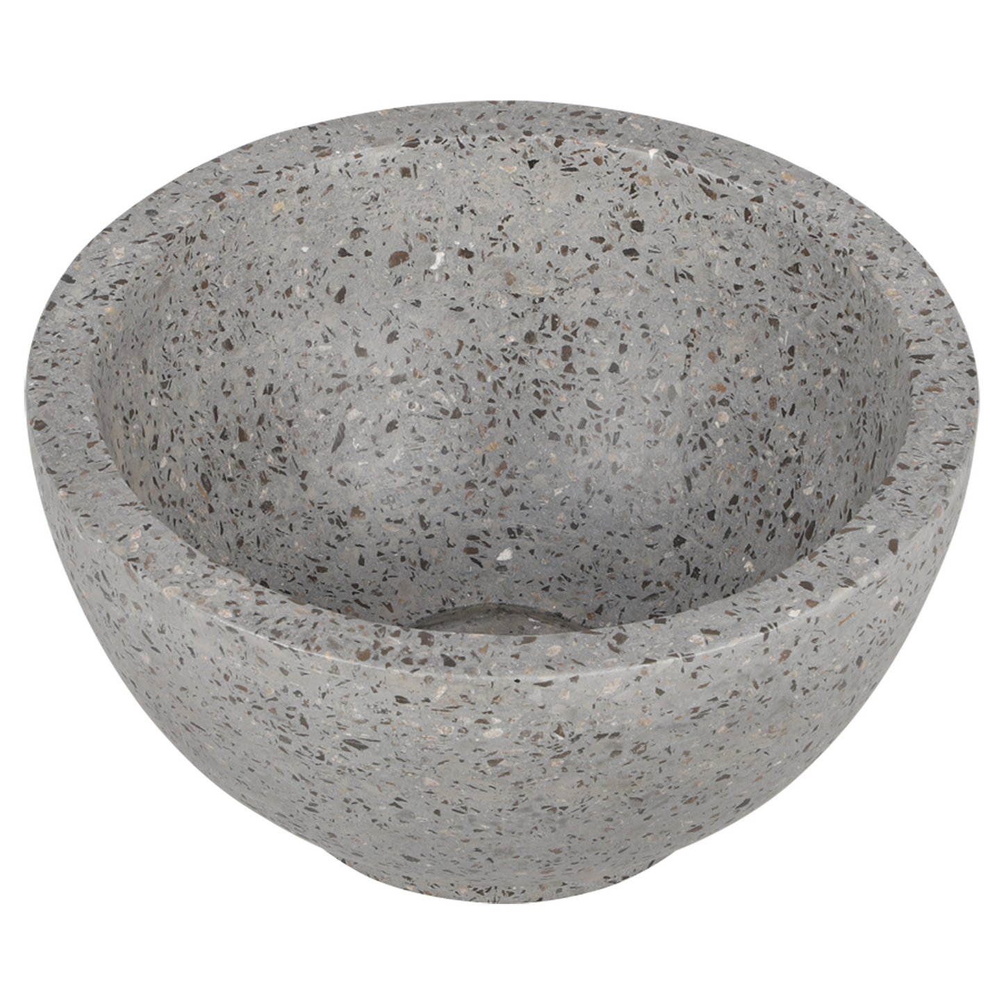 Opbouw waskom Differnz River Terrazzo 23 cm natuursteen grof grijs