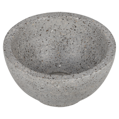Opbouw waskom Differnz River Terrazzo 23 cm natuursteen grof grijs