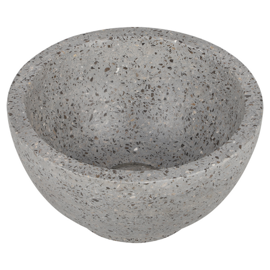 Opbouw waskom Differnz River Terrazzo 23 cm natuursteen grof grijs