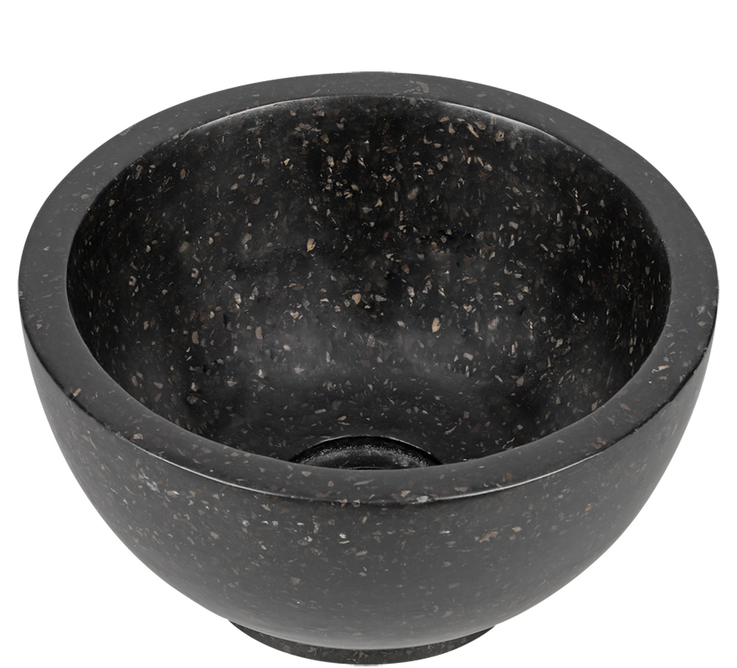 Opbouw waskom Differnz River Terrazzo 25 cm natuursteen zwart