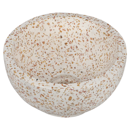 Opbouw waskom Differnz River Terrazzo 25 cm natuursteen beige