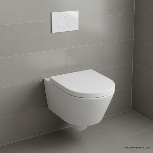 Toiletzitting Wiesbaden Vesta Family met geïntegreerde kinderzitting in glans wit