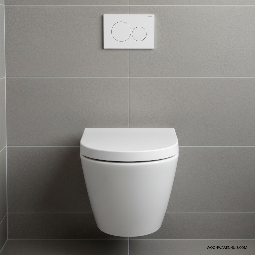 One pack Inbouwreservoir Geberit Duofix UP-320 met Sigma reservoir, drukplaat wit en wandcloset Flow
