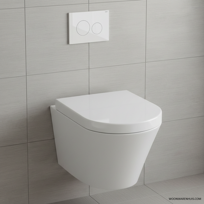 One pack Inbouwreservoir Geberit Duofix UP-320 met Sigma reservoir, drukplaat wit en wandcloset Vesta