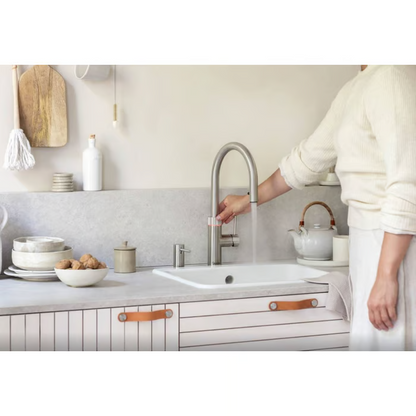 Kokendwaterkraan Quooker Flex Round met COMBI+ en CUBE in RVS