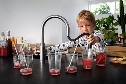 Kokendwaterkraan Quooker Flex Round met COMBI+ en CUBE in RVS