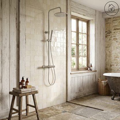 Thermostatische opbouw regendoucheset Wiesbaden Caral chroom