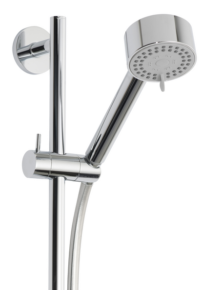 Wiesbaden Unimatch Cadans glijstangset compleet met handdouche 3 standen diameter 8 cm chroom