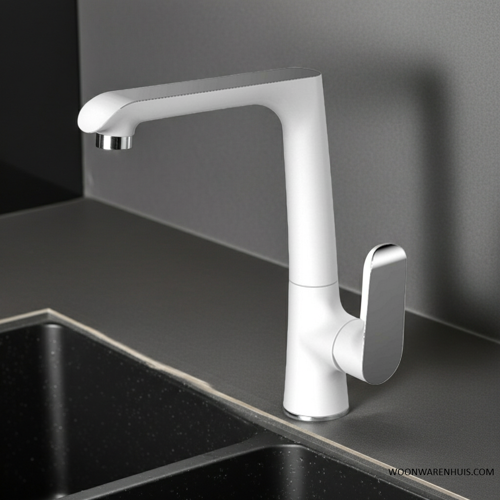 Keukenmengkraan Xellanz Tarma wit en chroom