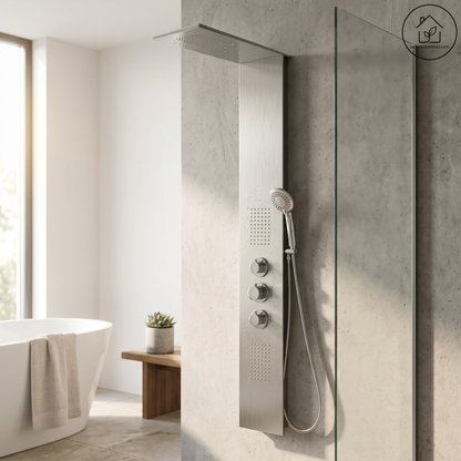 Thermostatische douchekolom Wiesbaden Ontario RVS
