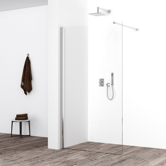 Inloopdouche Xellanz Eco 90cm x 200cm met chroom profiel en 8mm helder glas
