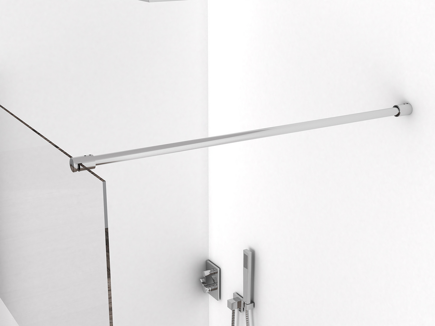 Inloopdouche Xellanz Eco 90cm x 200cm met chroom profiel en 8mm helder glas