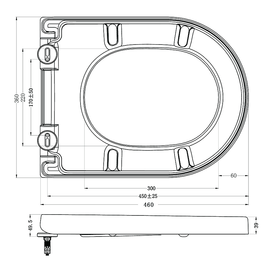 Toiletzitting Wiesbaden Vesta softclose en quick release in mat wit