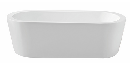 Vrijstaand acryl ligbad Wiesbaden Bianco 178x80 cm inclusief waste wit glanzend