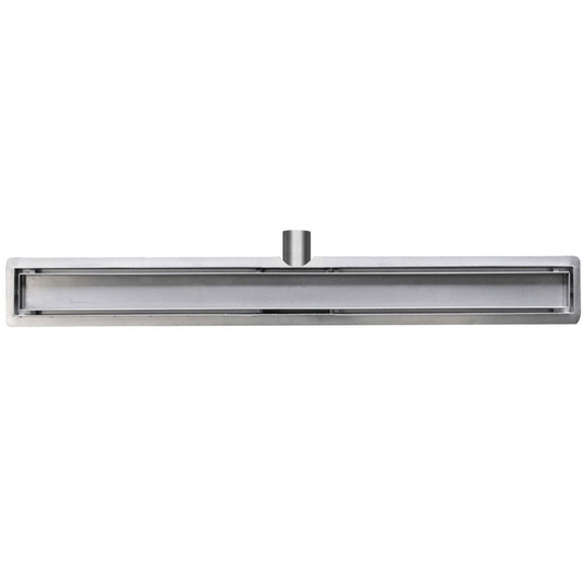 Douchegoot 120cm met flens en tegelrooster in rvs
