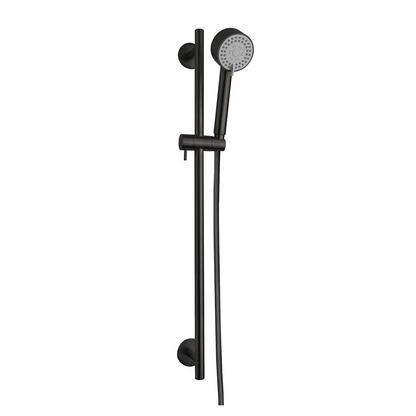Wiesbaden Unimatch Cadans glijstangset compleet met handdouche 3 standen diameter 8 cm mat zwart
