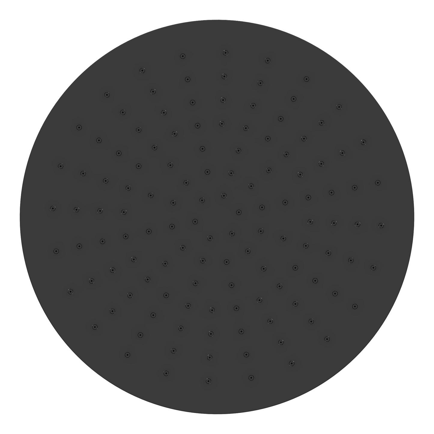 Wiesbaden Unimatch hoofddouche 30cm diameter mat zwart