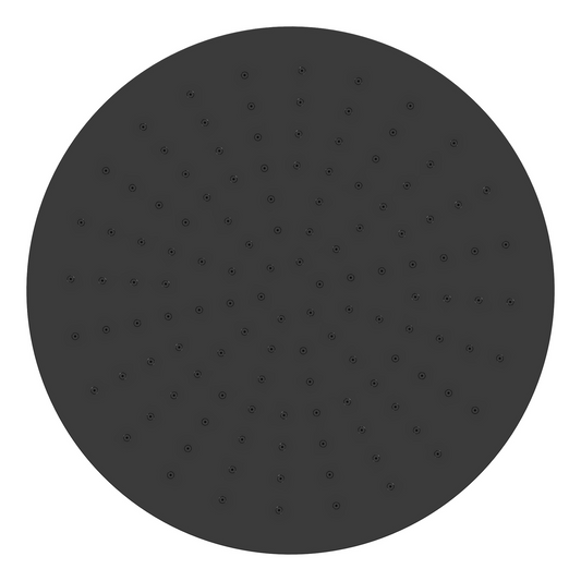Wiesbaden Unimatch hoofddouche 30cm diameter mat zwart