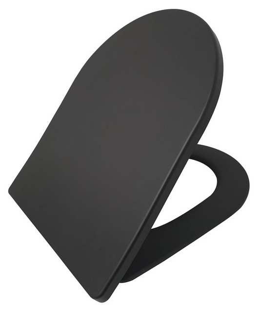 Toiletzitting Wiesbaden Shade Slime softclose en quick release in mat zwart