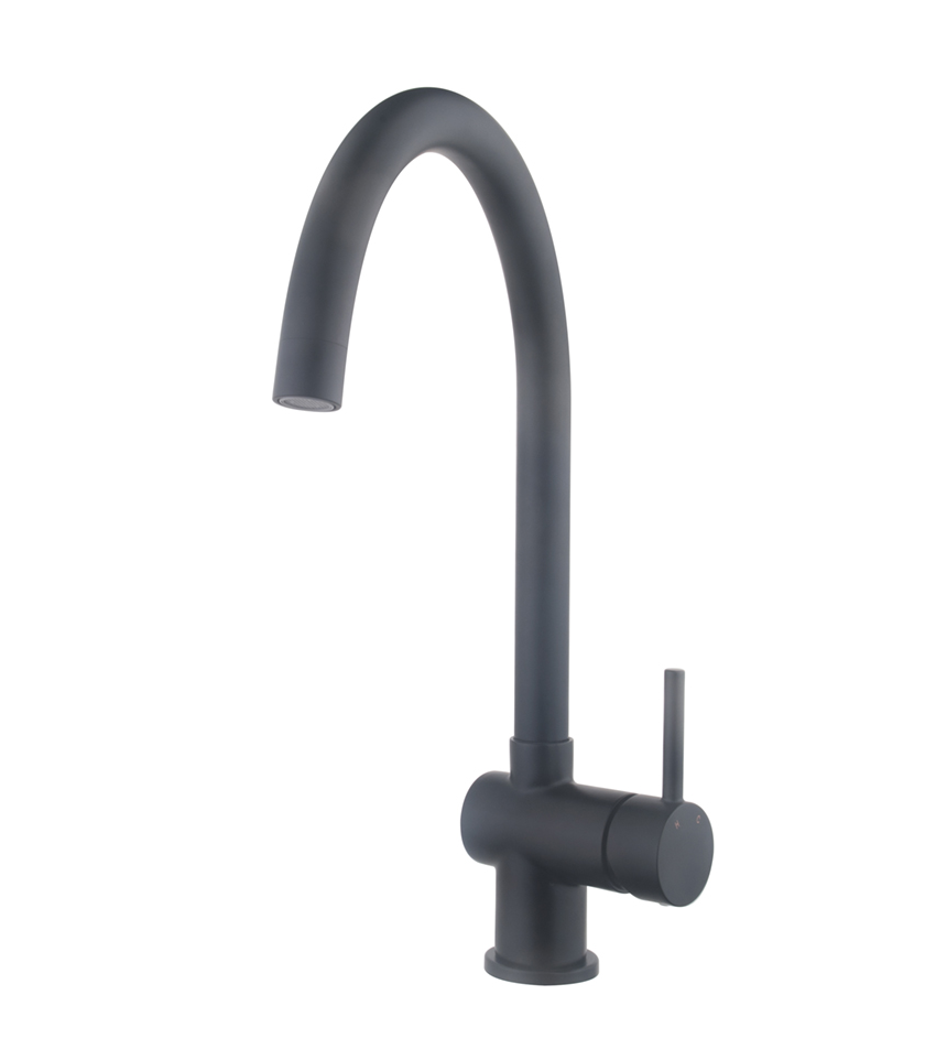 Keukenmengkraan Wiesbaden Caral met coldstart in mat zwart
