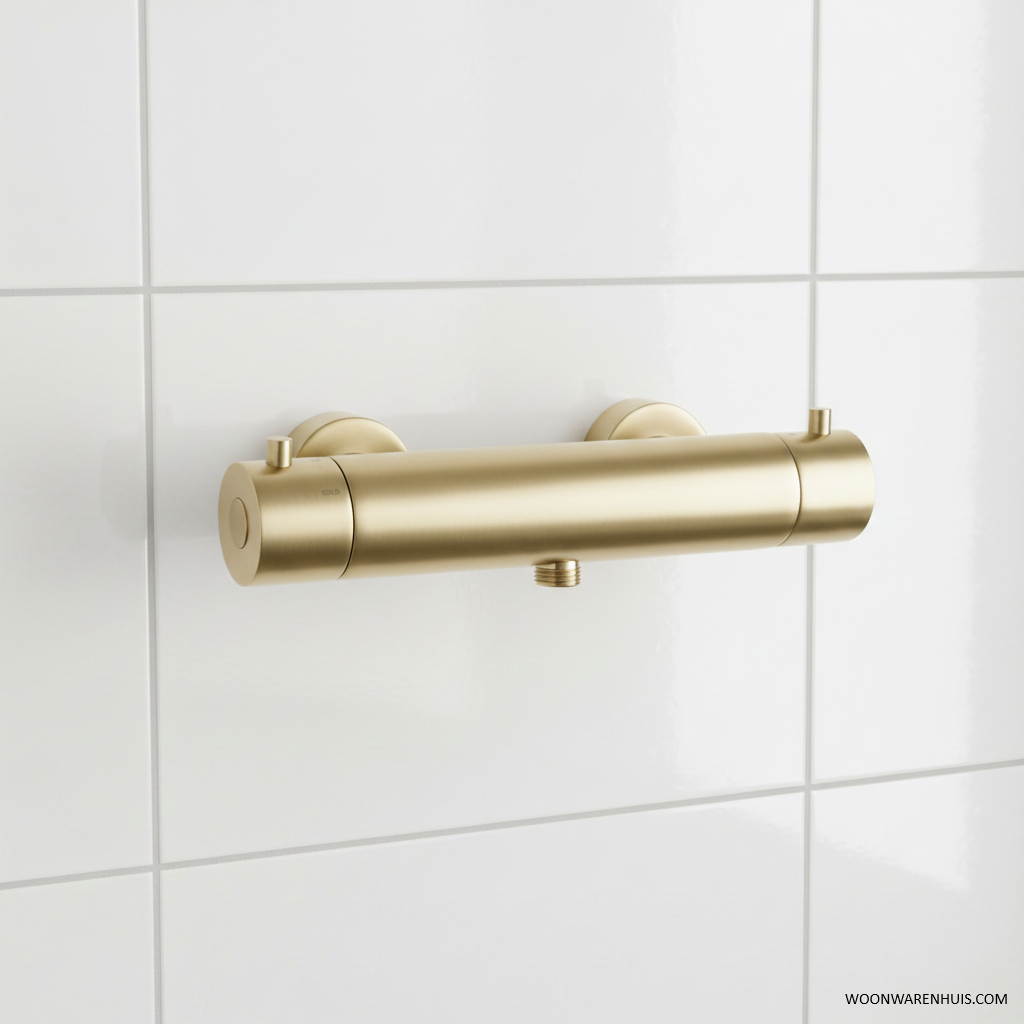 Thermostatische douchekraan Wiesbaden Caral met Cool Touch in messing