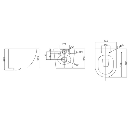 One pack Inbouwreservoir Geberit Duofix UP-320 met Sigma reservoir, drukplaat wit en wandcloset Nibiru