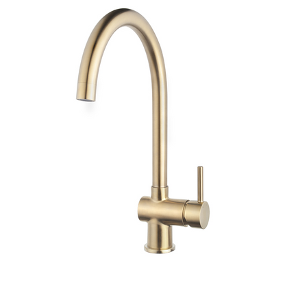 Keukenmengkraan Wiesbaden Caral met coldstart in PVD geborsteld messing