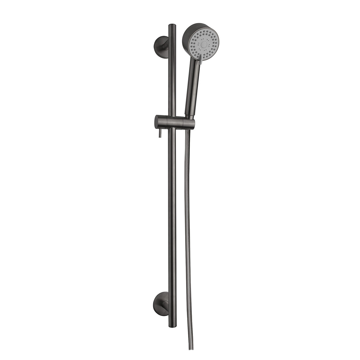Wiesbaden Unimatch Cadans glijstangset compleet met handdouche 3 standen diameter 8 cm gunmetal PVD