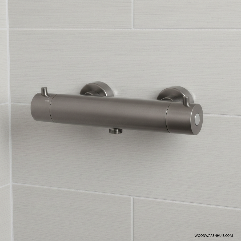Thermostatische douchekraan Wiesbaden Caral met Cool Touch in gunmetal