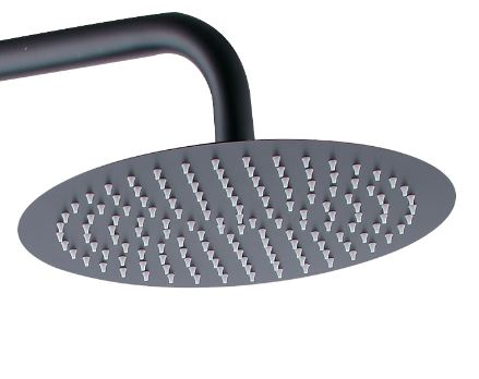 Thermostatische opbouw regendoucheset Xellanz Twenty Eco mat zwart