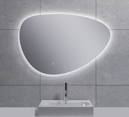 Badkamerspiegel Wiesbaden Uovo 60x41cm met indirecte/dimbare LED verlichting