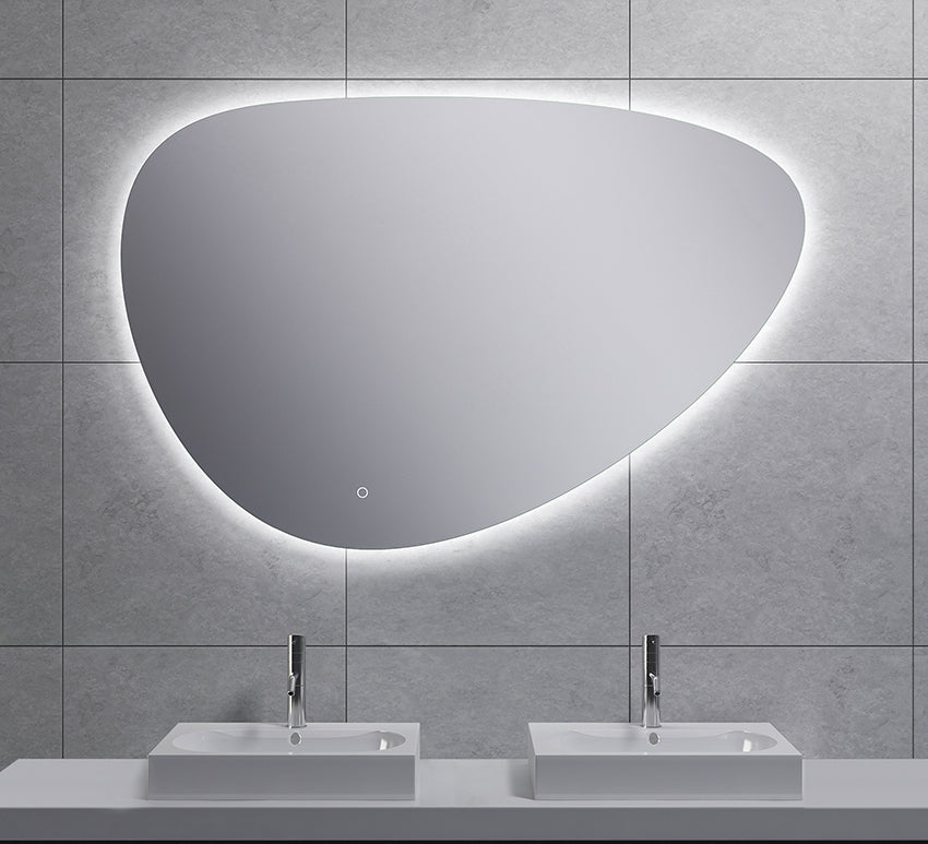 Badkamerspiegel Wiesbaden Uovo 120x80cm met anti-condens functie en indirecte/dimbare LED verlichting