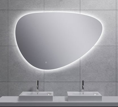 Badkamerspiegel Wiesbaden Uovo 120x80cm met anti-condens functie en indirecte/dimbare LED verlichting