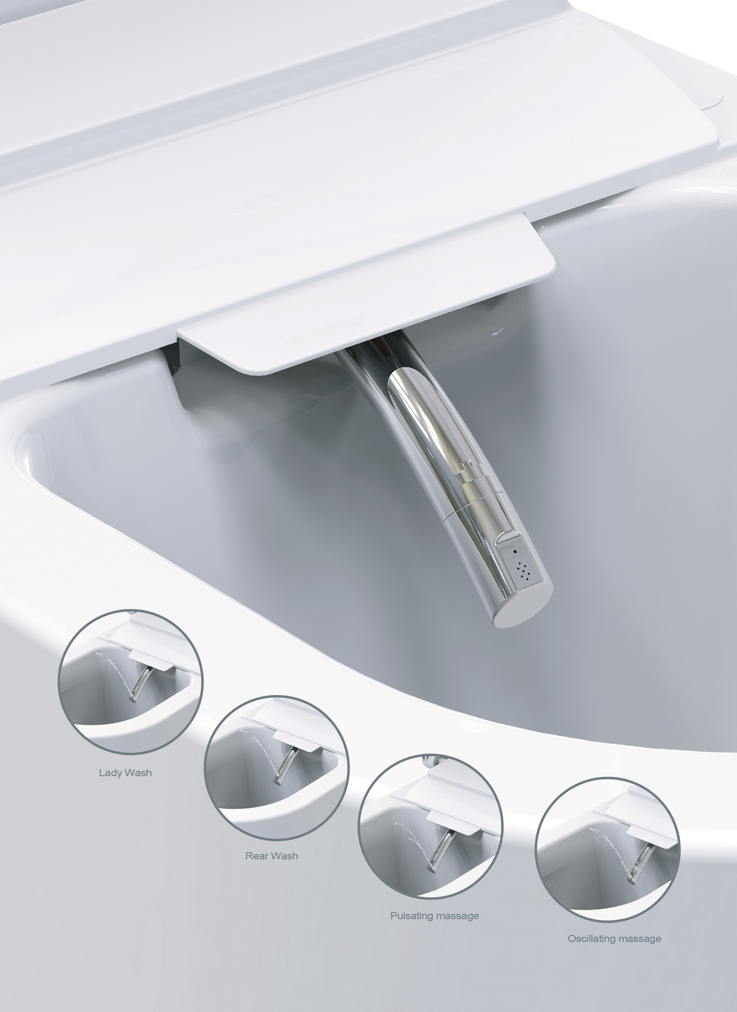Wandcloset Douche-WC Xellanz Vesta ECO rimless wit