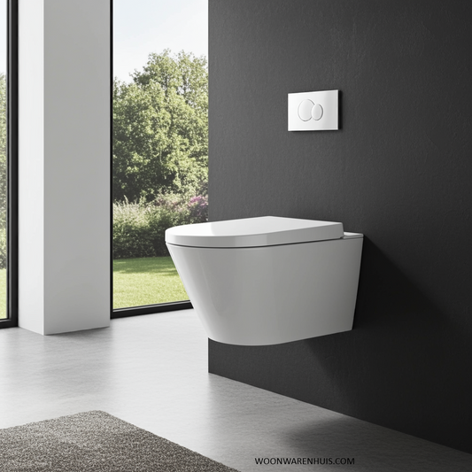 Wandcloset Douche-WC Wiesbaden Vesta ECO rimless wit