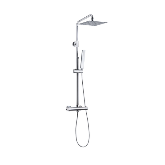 Thermostatische opbouw regendoucheset Xellanz Twenty Eco chroom vierkant