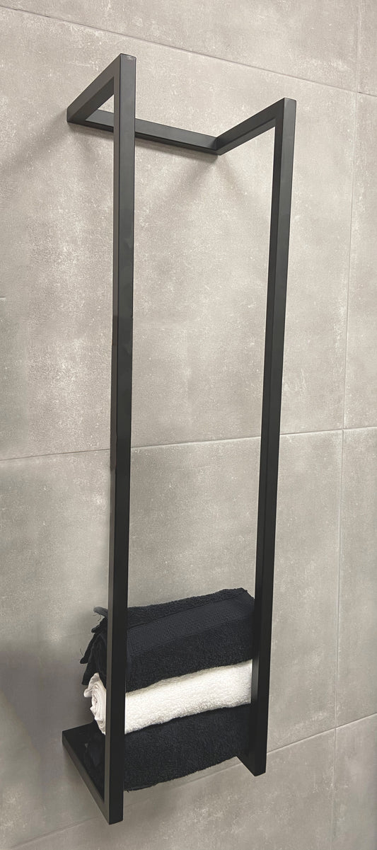 Handdoekrek Wiesbaden Loft 95x25x20cm in mat zwart
