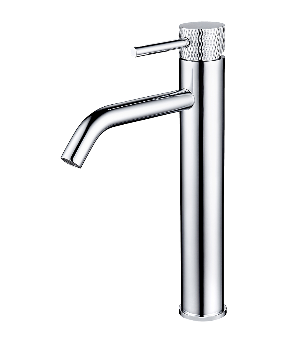 Wastafelmengkraan Wiesbaden Ribbd XL met coldstart in chroom