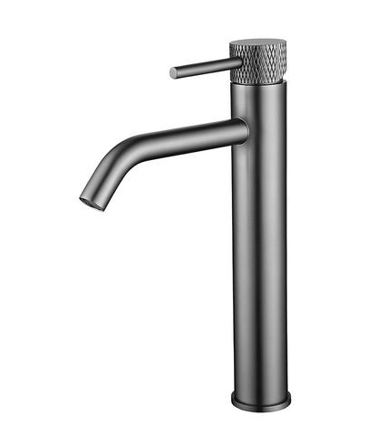 Wastafelmengkraan Wiesbaden Ribbd XL met coldstart in gunmetal