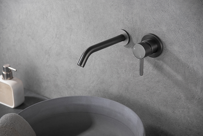 Inbouw wastafel- en badmengkraan Wiesbaden Ribbd in gunmetal