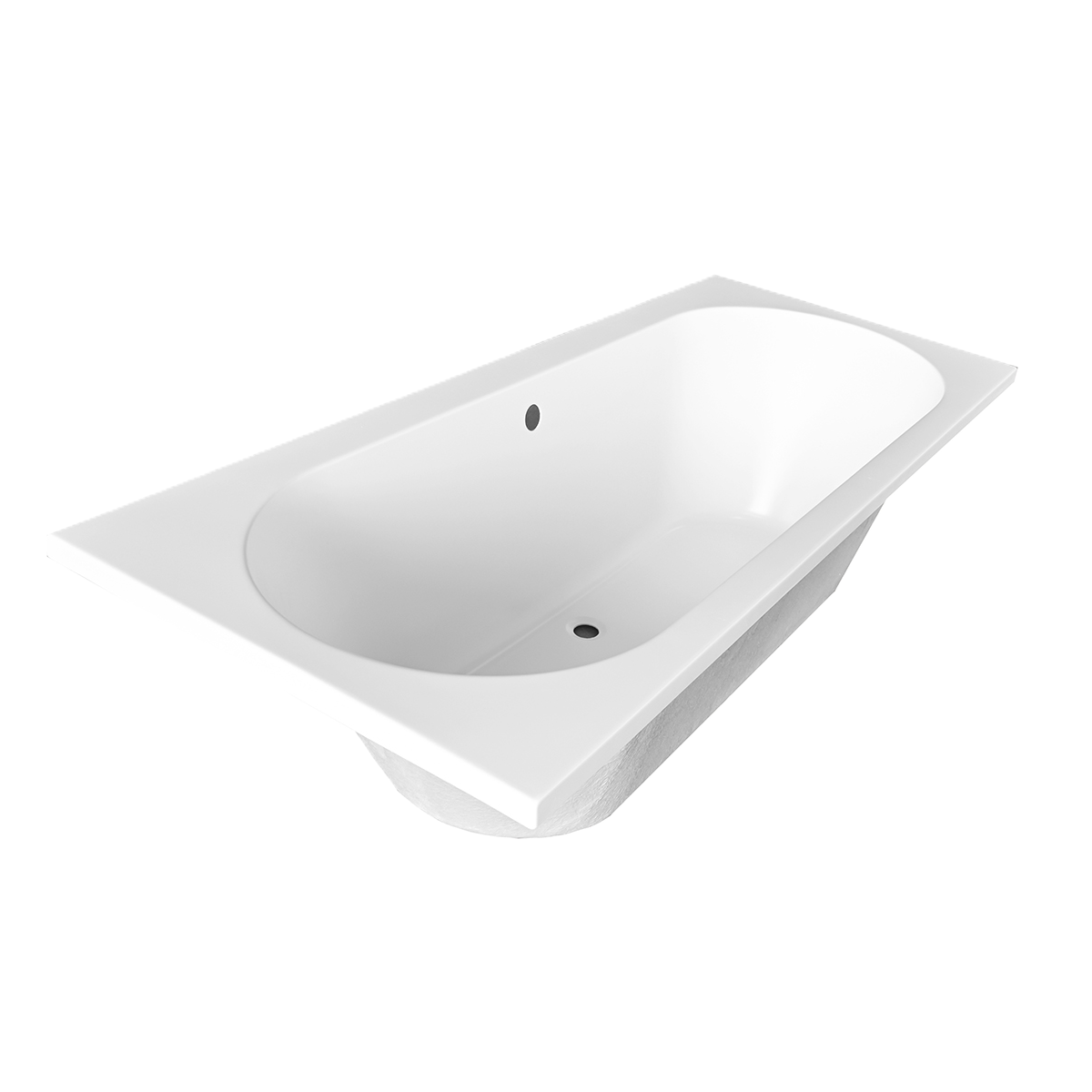 Inbouw ligbad Wiesbaden Portus RD 180x80 cm mat wit