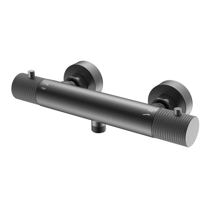 Thermostatische douchekraan Wiesbaden Ribbd in gunmetal