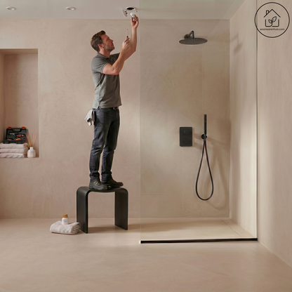 Douchekruk Wiesbaden Zita Solid surface 40x30cm mat zwart