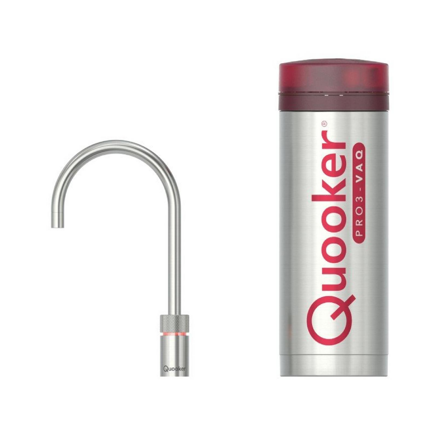 Kokendwaterkraan Quooker Nordic Round Single tap in RVS met PRO3 reservoir