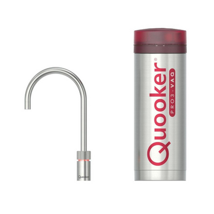 Kokendwaterkraan Quooker Nordic Round Single tap in RVS met PRO3 reservoir