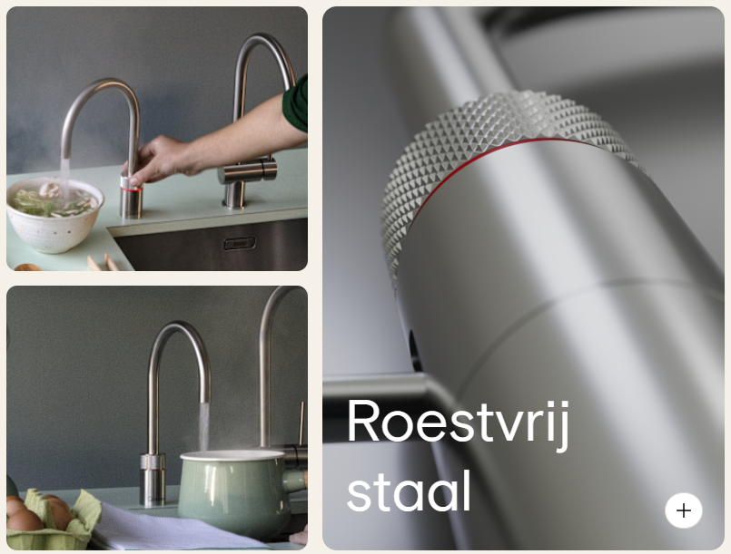 Kokendwaterkraan Quooker Nordic Round Single tap in RVS met PRO3 reservoir