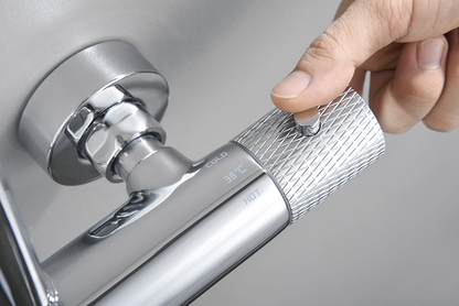Thermostatische opbouw regendoucheset Wiesbaden Ribbd chroom - foto #4
