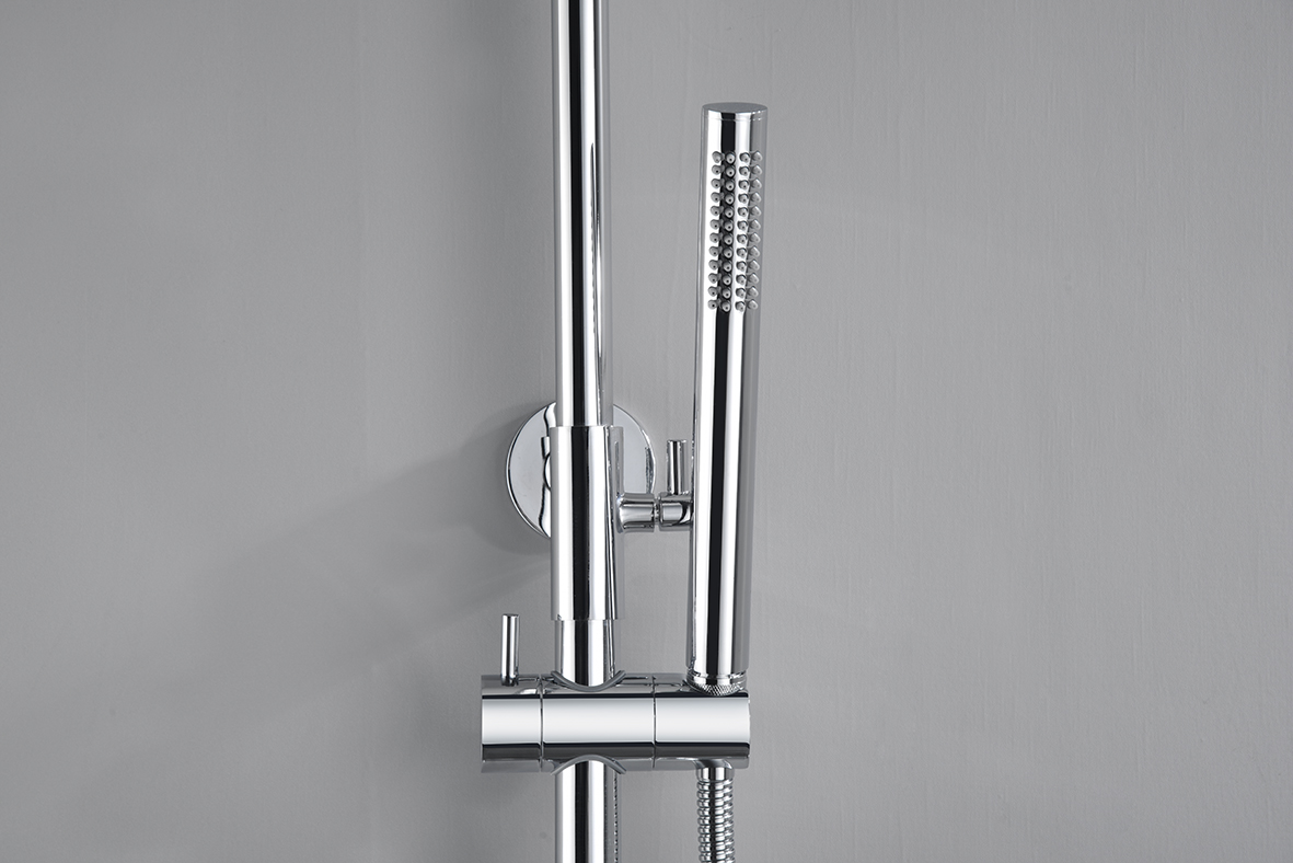 Thermostatische opbouw regendoucheset Wiesbaden Ribbd chroom - foto #11