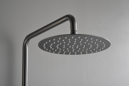 Thermostatische opbouw regendoucheset Wiesbaden Ribbd gunmetal - foto #7