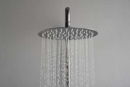 Thermostatische opbouw regendoucheset Wiesbaden Ribbd gunmetal - foto #4